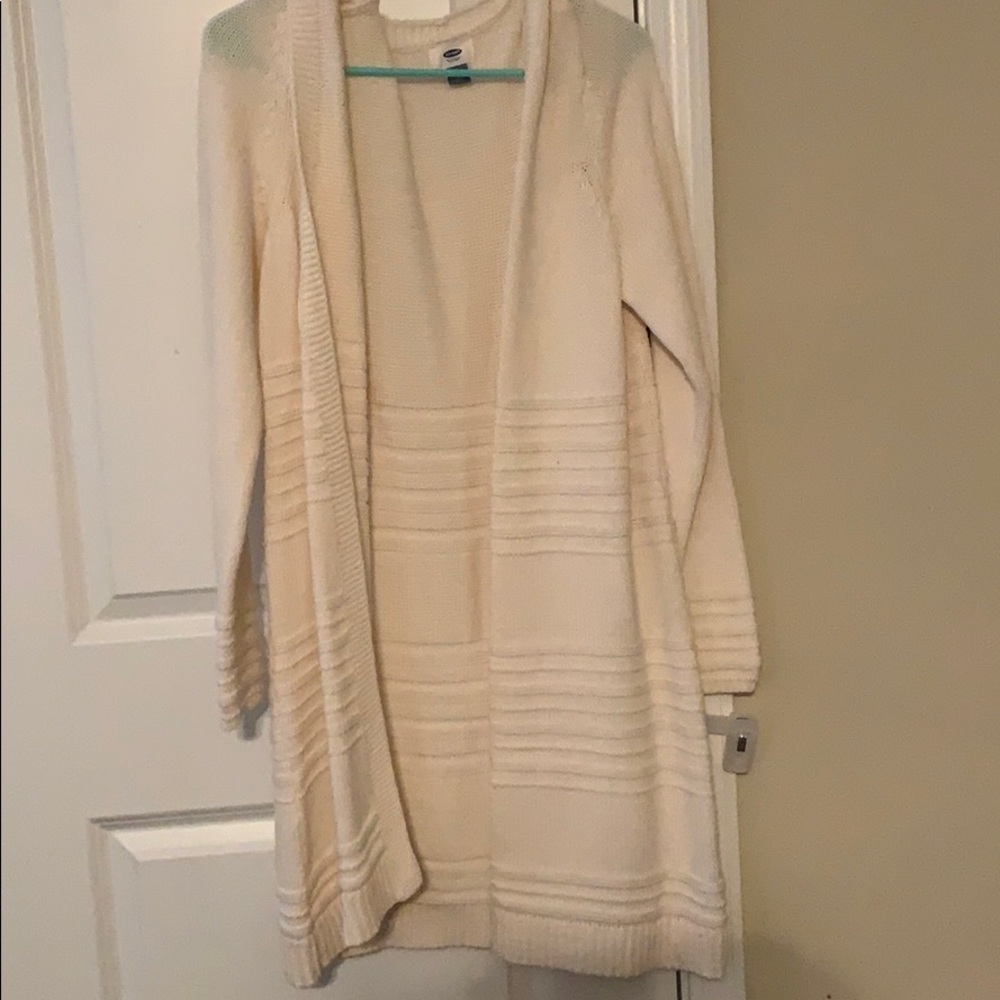 Cream Colored Old Navy open front cardigan